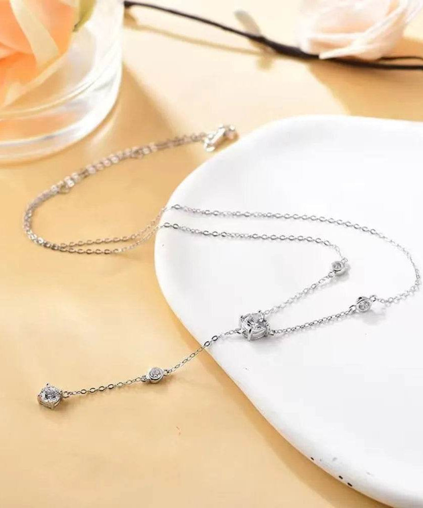 1.5 Carat Moissanite 925 Sterling Silver Necklace - ELY VESSA LLC
