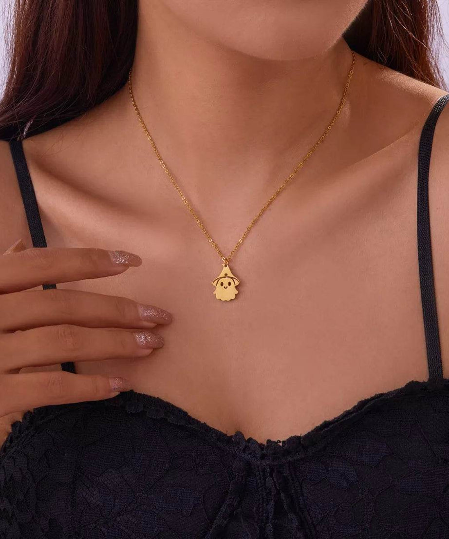 Halloween Ghost Pendant Necklace - ELY VESSA LLC
