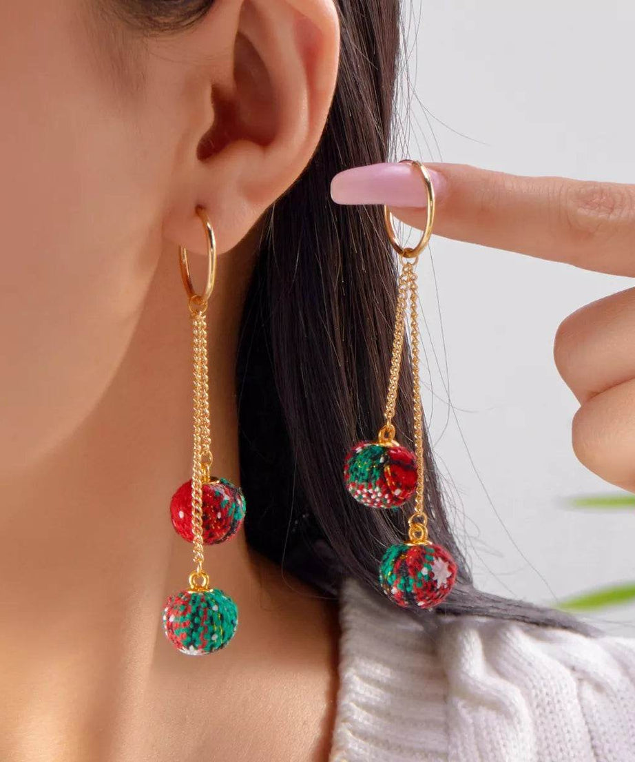 18K Gold-Plated Ball Drop Earrings - ELY VESSA LLC