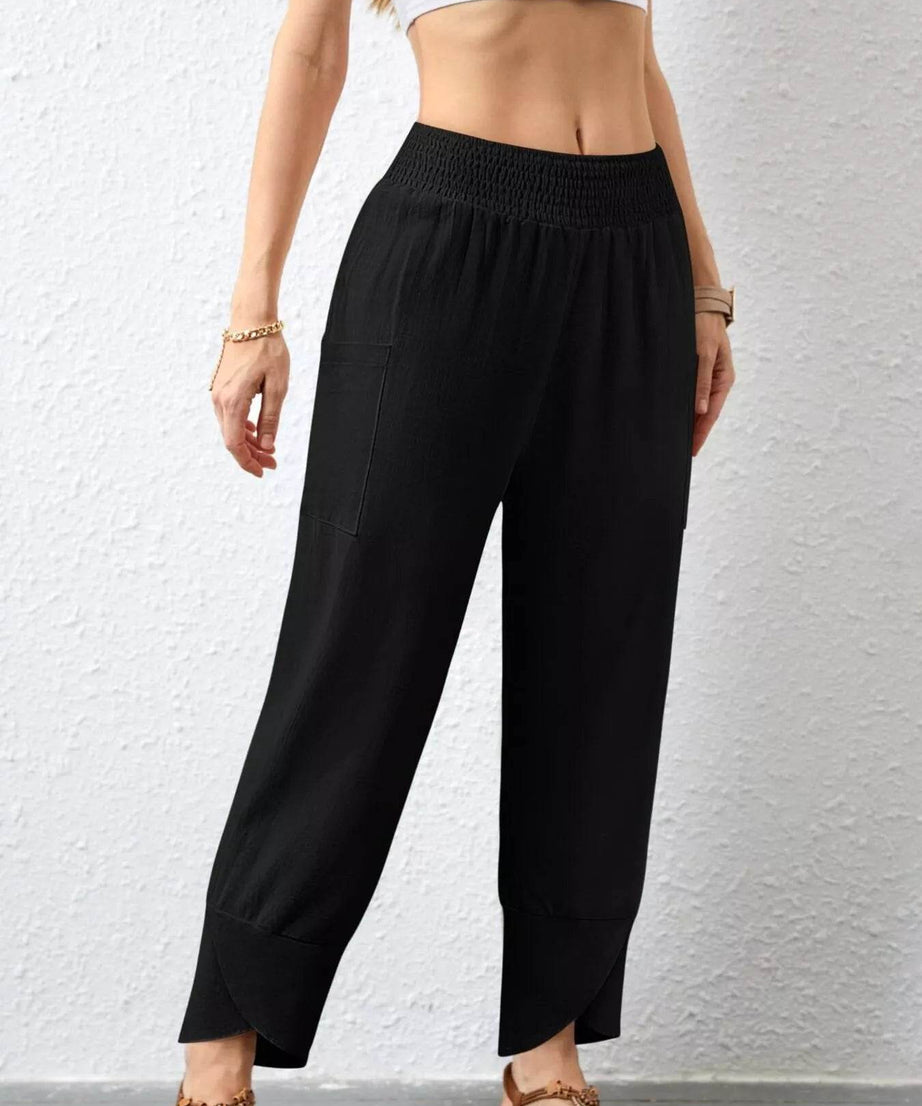 Elastic Waist Pants - ELY VESSA LLC