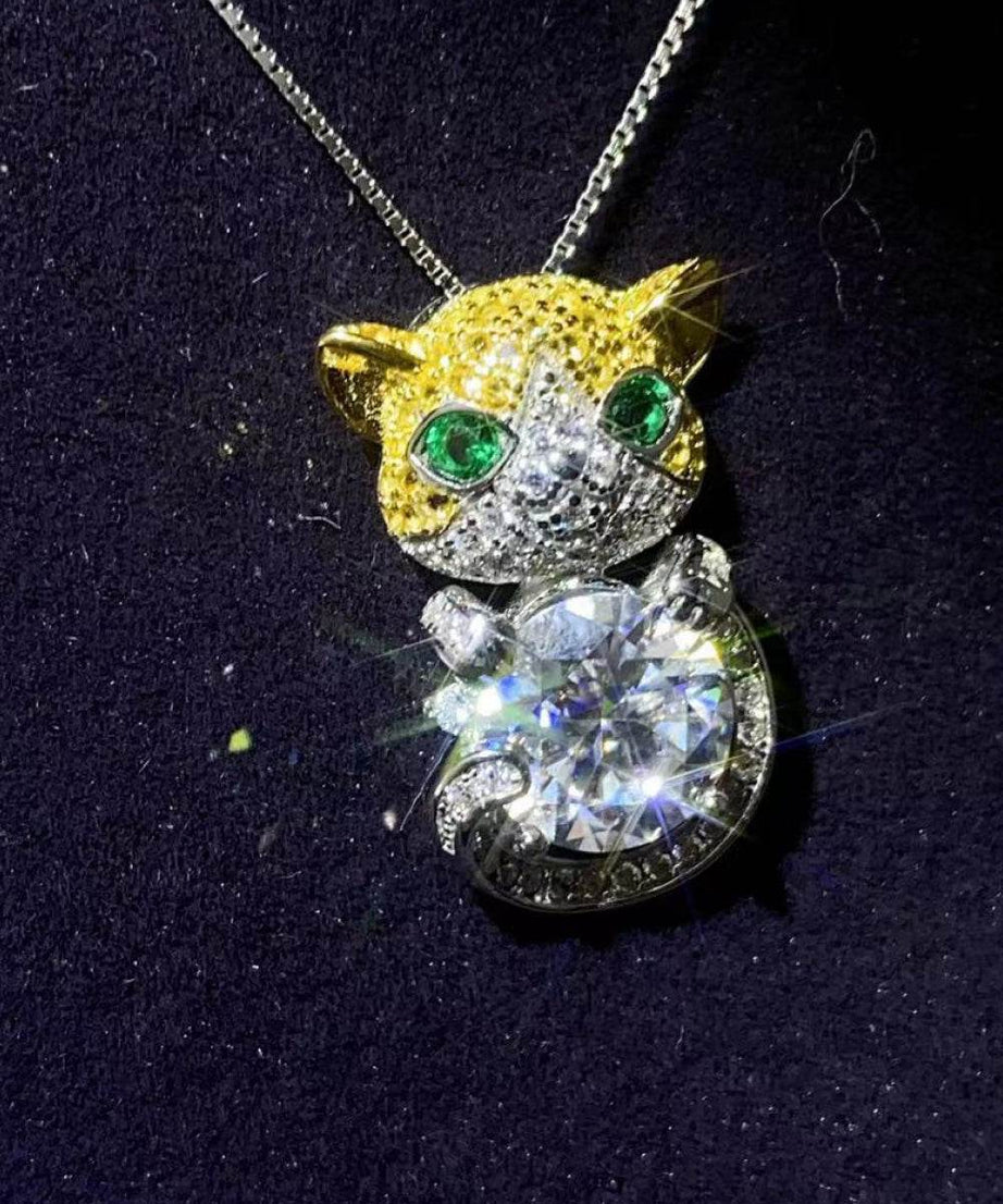 2 Carat Moissanite 925 Sterling Silver Necklace - ELY VESSA LLC
