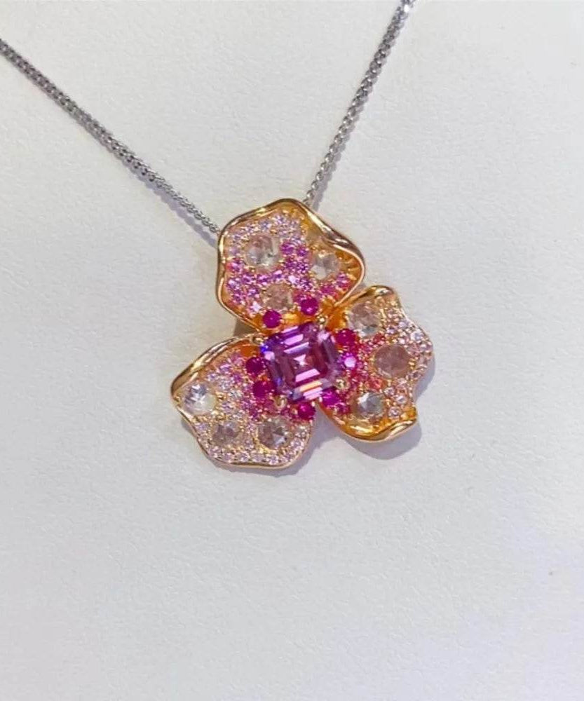 2 Carat Moissanite 925 Sterling Silver Pendant Necklace - ELY VESSA LLC