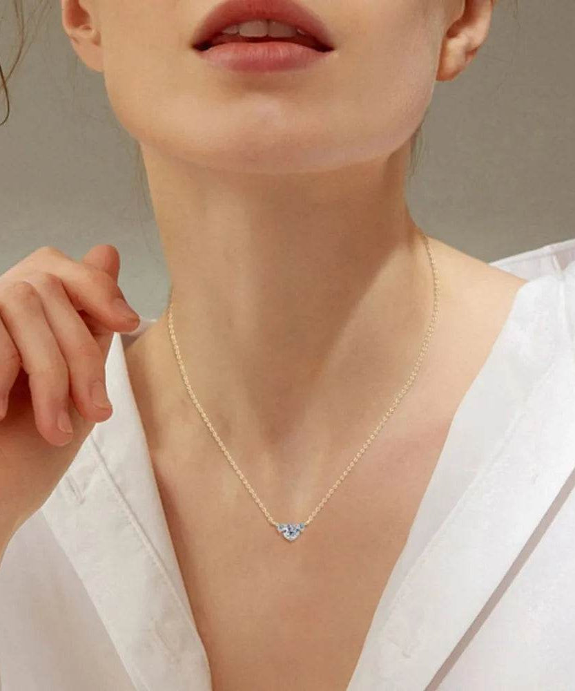 1.2 Carat Moissanite 925 Sterling Silver Necklace - ELY VESSA LLC