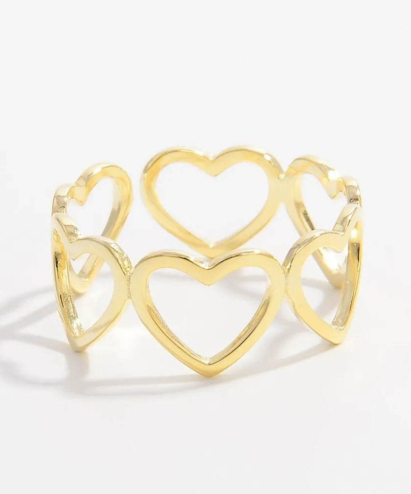 925 Sterling Silver Heart Ring - ELY VESSA LLC