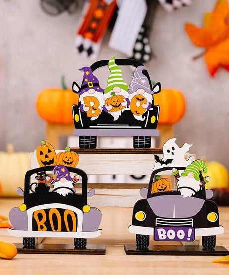 3-Piece Halloween Element Car-Shape Ornaments - ELY VESSA LLC