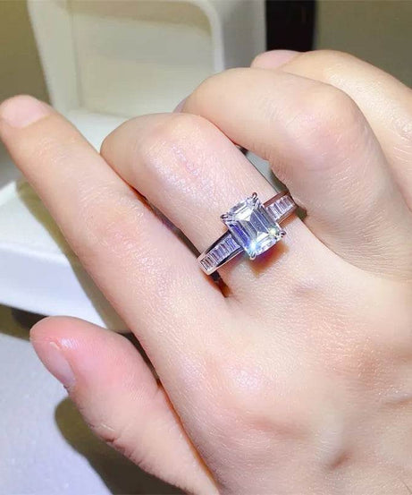 3 Carat Moissanite 925 Sterling Silver Ring - ELY VESSA LLC