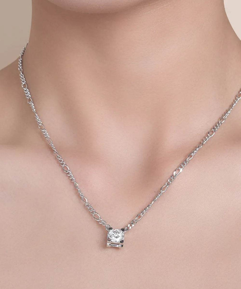 2 Carat Moissanite 925 Sterling Silver Pendant Necklace - ELY VESSA LLC