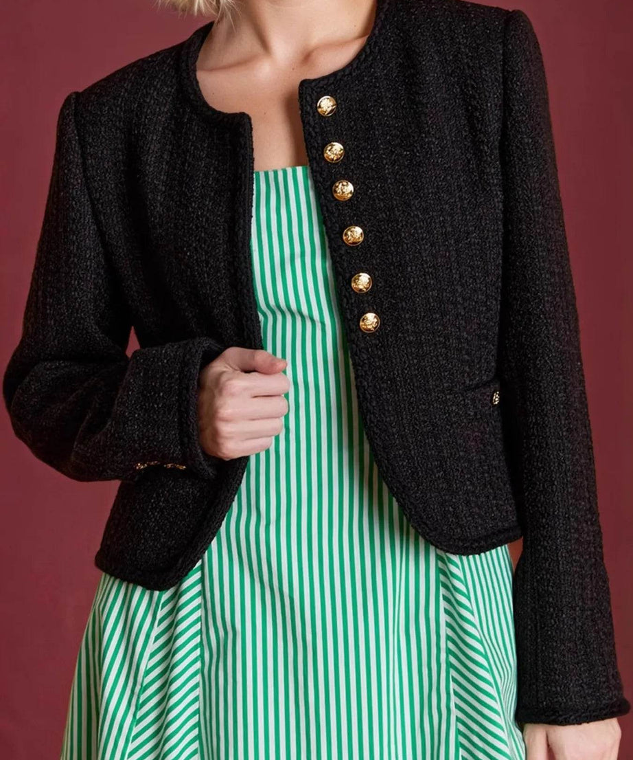 Button Up Long Sleeve Textured Outerwear - ELY VESSA LLC