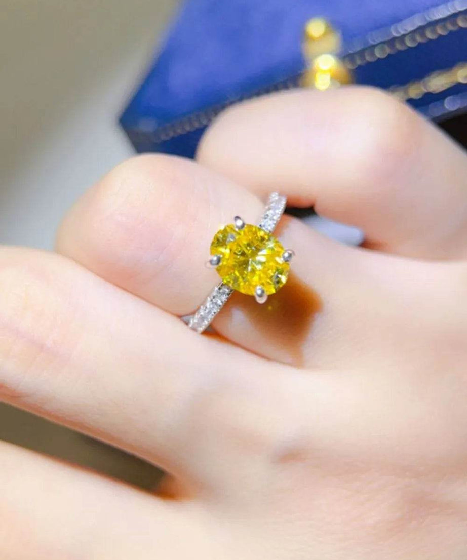 2 Carat Moissanite 925 Sterling Silver Ring - ELY VESSA LLC