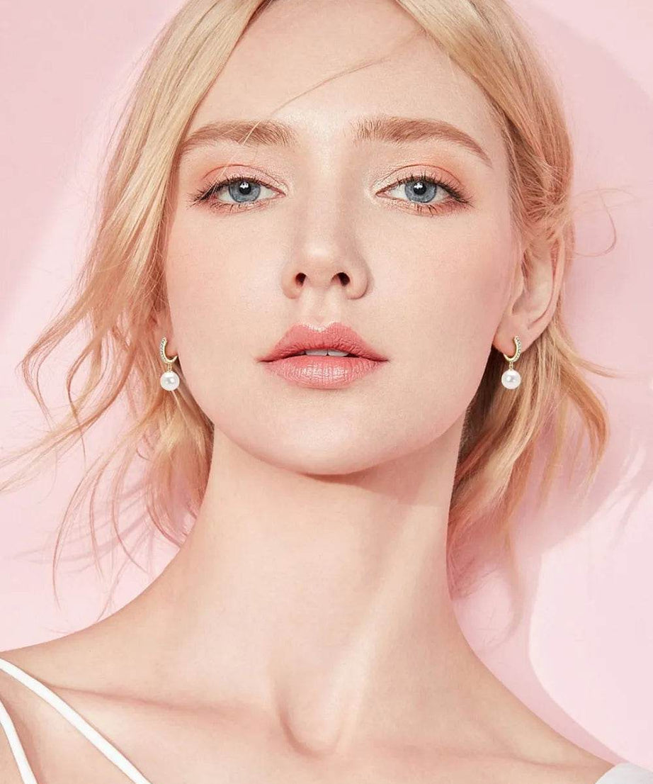 925 Sterling Silver Freshwater Pearl Earrings - ELY VESSA LLC