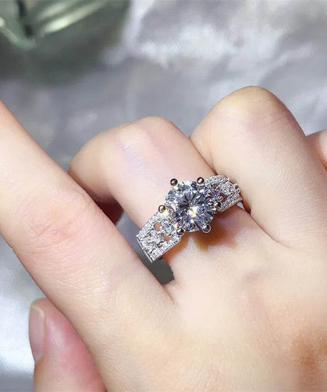 3 Carat 925 Sterling Silver Moissanite Ring - ELY VESSA LLC