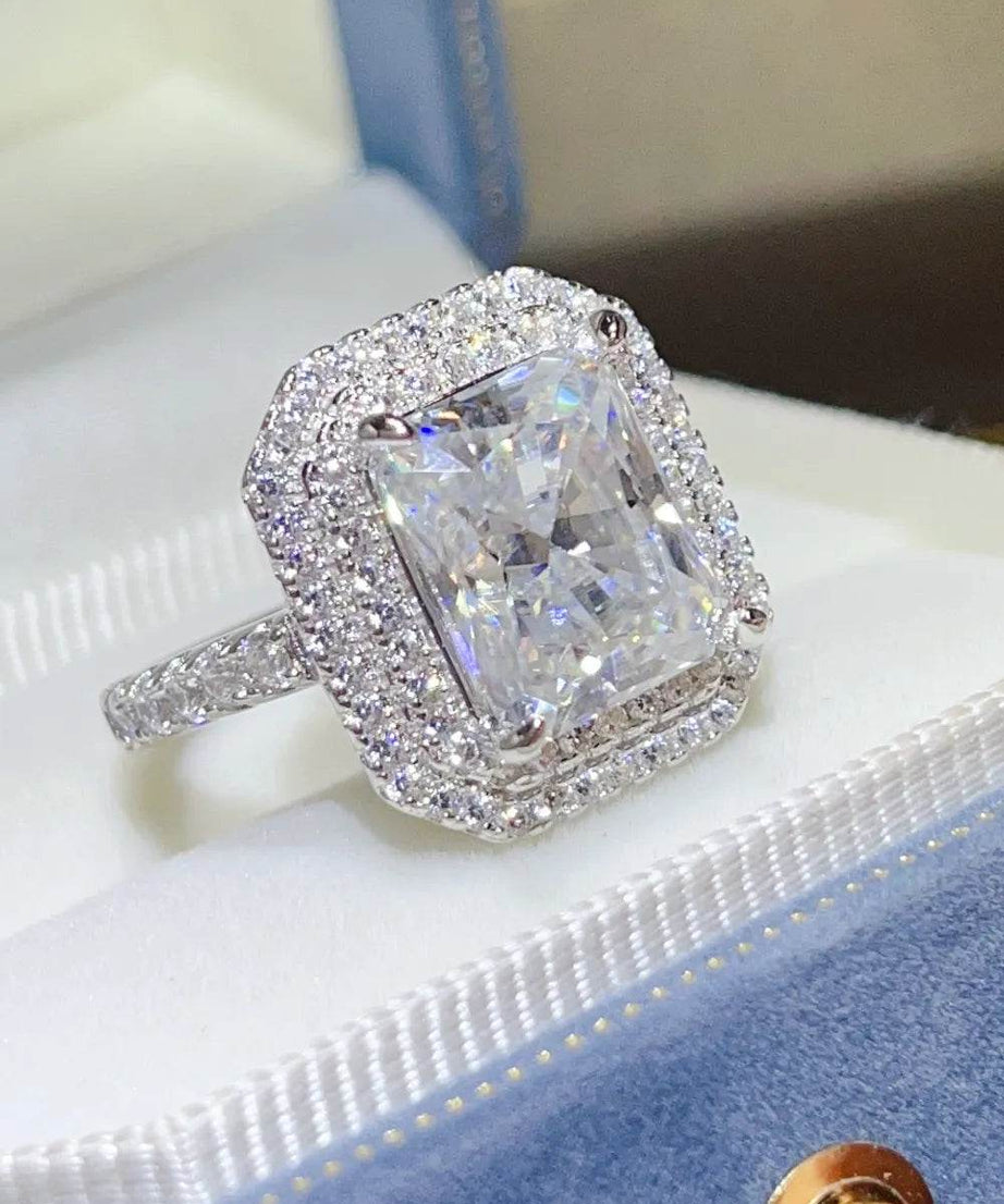 2 Carat Moissanite 925 Sterling Silver Ring - ELY VESSA LLC