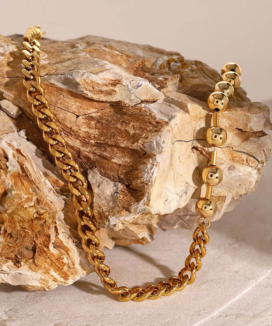 18K Gold-Plated Toggle Clasp Necklace - ELY VESSA LLC