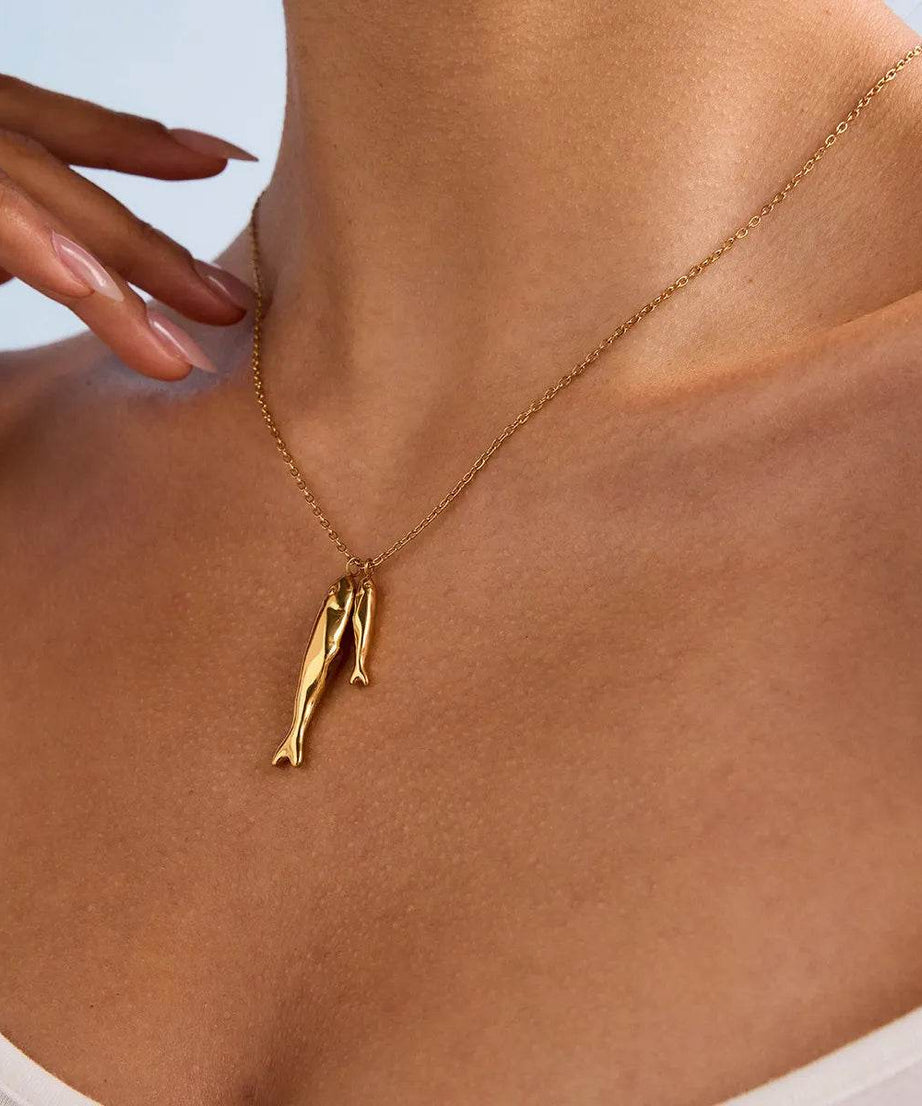 18K Gold-Plated Pendant Necklace - ELY VESSA LLC