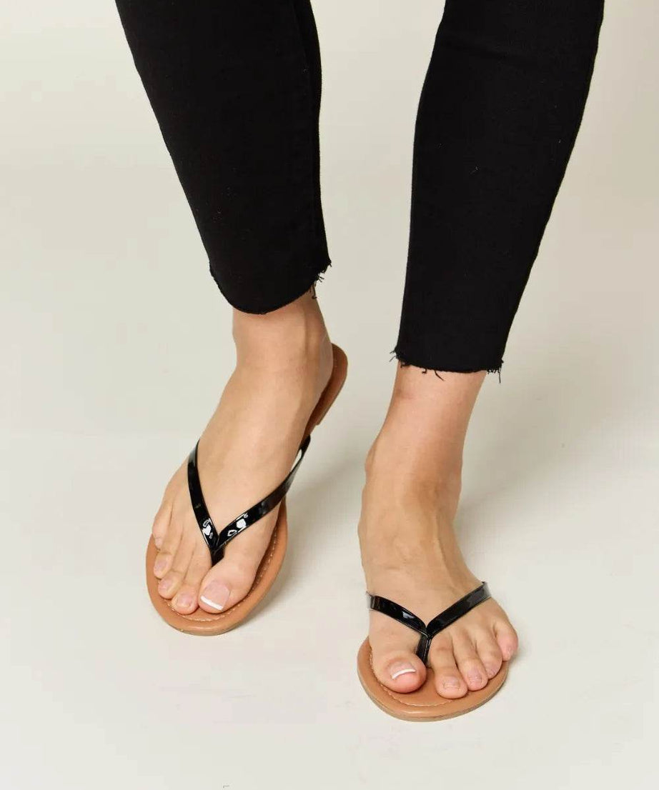 WILD DIVA PU Leather Open Toe Sandals - ELY VESSA LLC