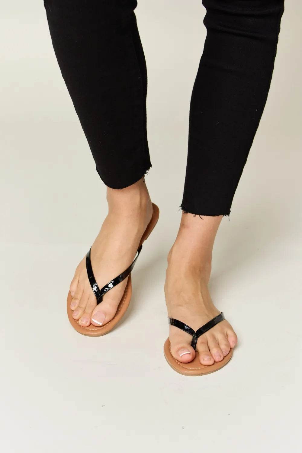 WILD DIVA PU Leather Open Toe Sandals - ELY VESSA LLC