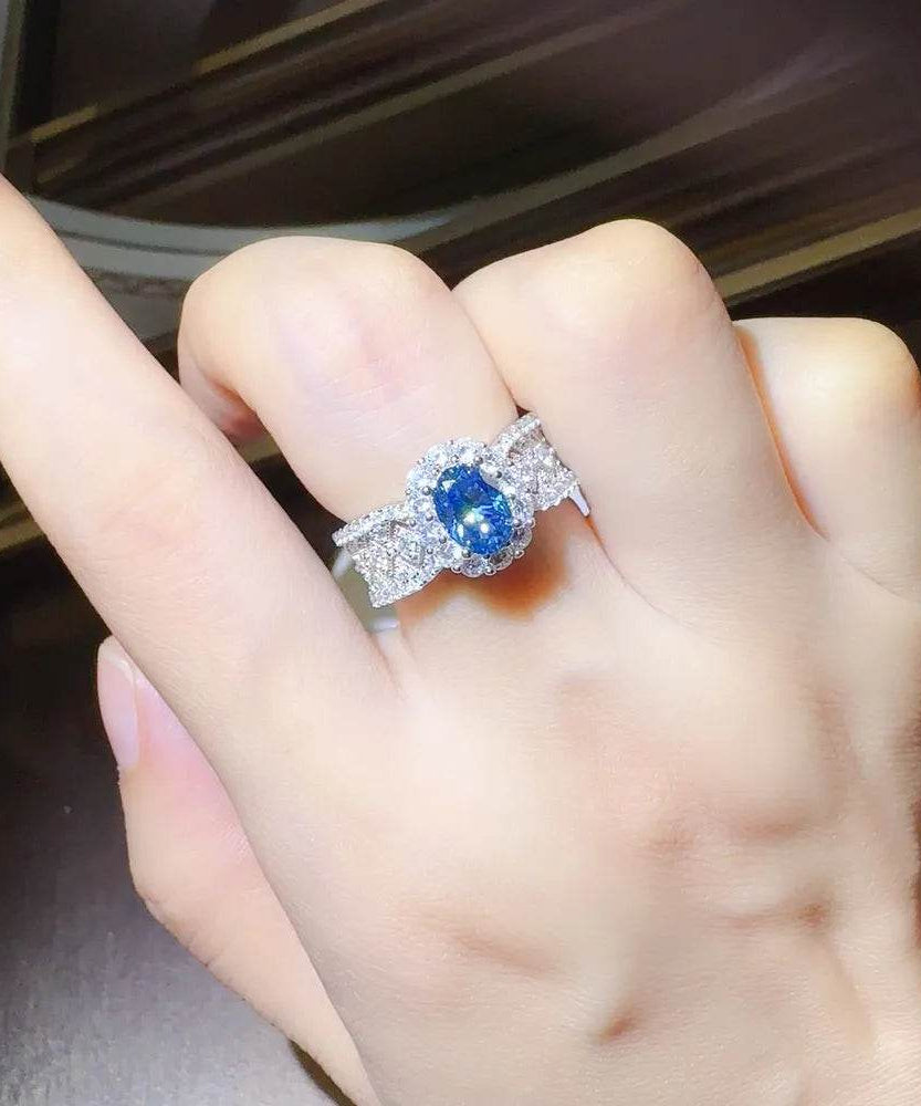 1 Carat Moissanite Zircon 925 Sterling Silver Ring - ELY VESSA LLC