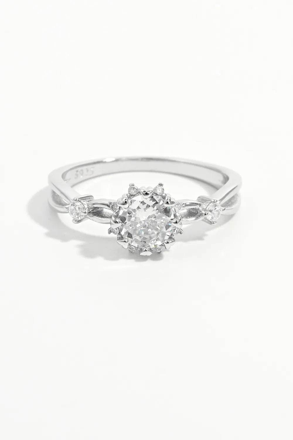 925 Sterling Silver Inlaid Zircon Ring - ELY VESSA LLC