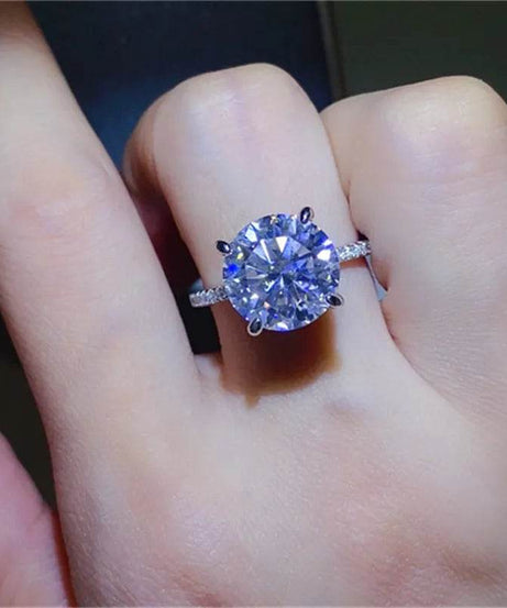 5 Carat Moissanite 925 Sterling Silver Ring - ELY VESSA LLC