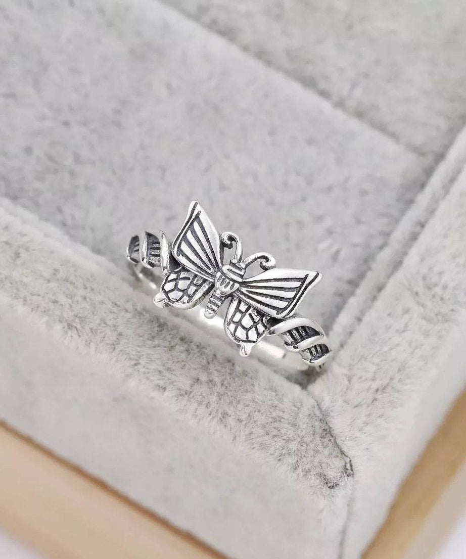 925 Sterling Silver Butterfly Ring - ELY VESSA LLC