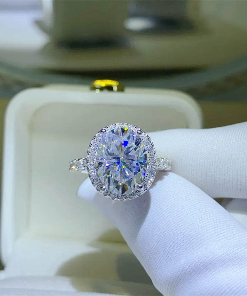 5 Carat Moissanite 925 Sterling Silver Ring - ELY VESSA LLC
