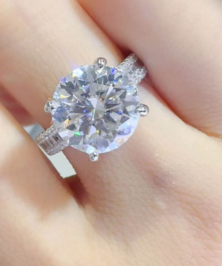 5 Carat Moissanite 925 Sterling Silver Ring - ELY VESSA LLC