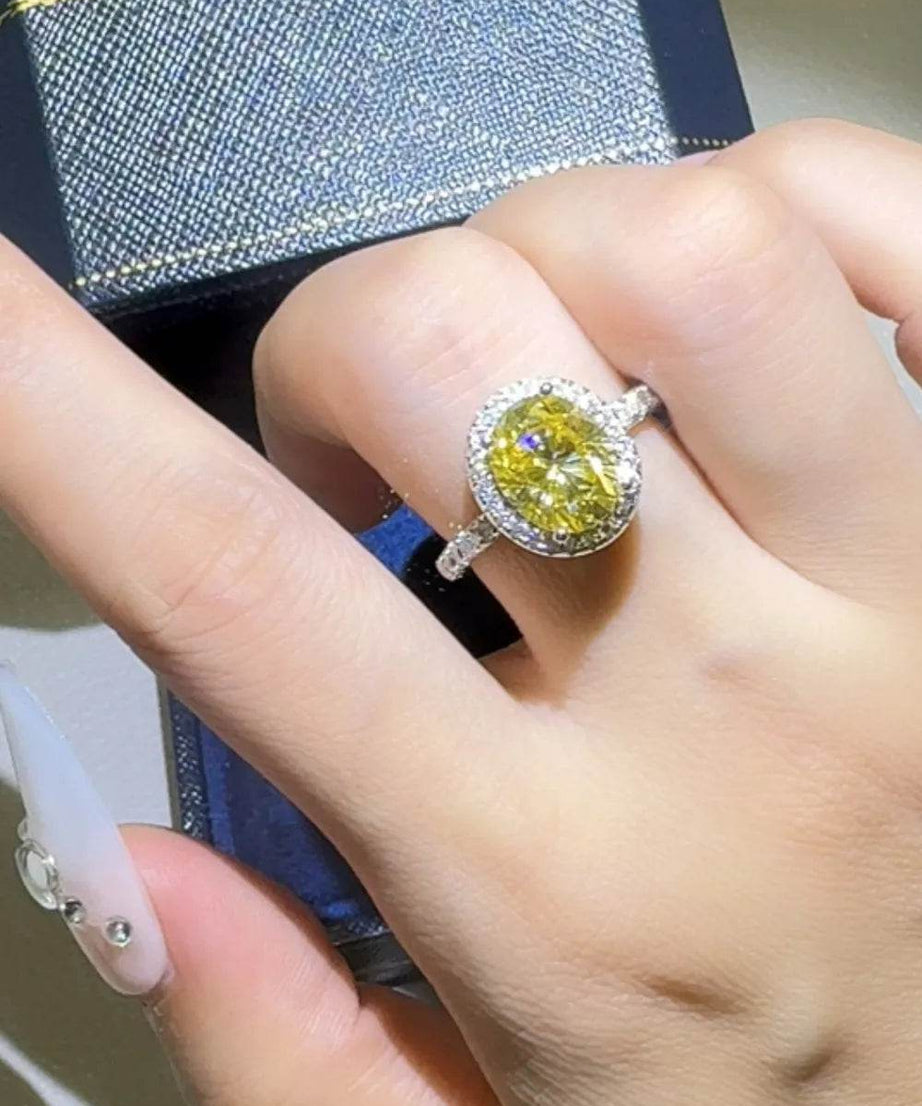 3 Carat Moissanite 925 Sterling Silver Ring - ELY VESSA LLC