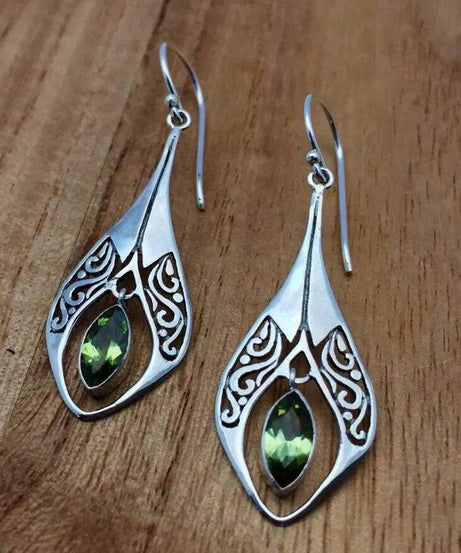 Alloy Rhinestone Cutout Earrings - ELY VESSA LLC