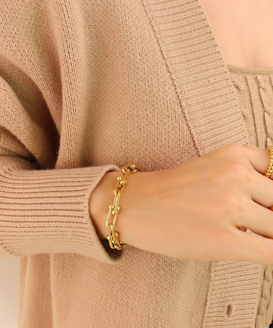 Chunky Chain Titanium Steel Bracelet - ELY VESSA LLC