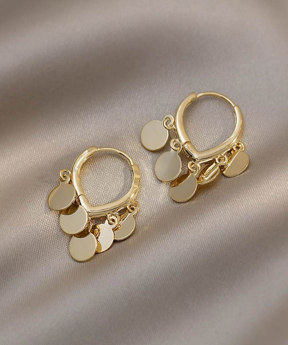 18K Gold-Plated Hoop Earrings - ELY VESSA LLC