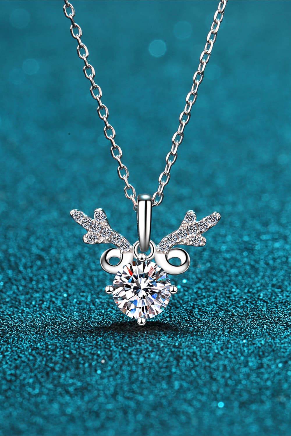 1 Carat Moissanite 925 Sterling Silver Necklace - ELY VESSA LLC