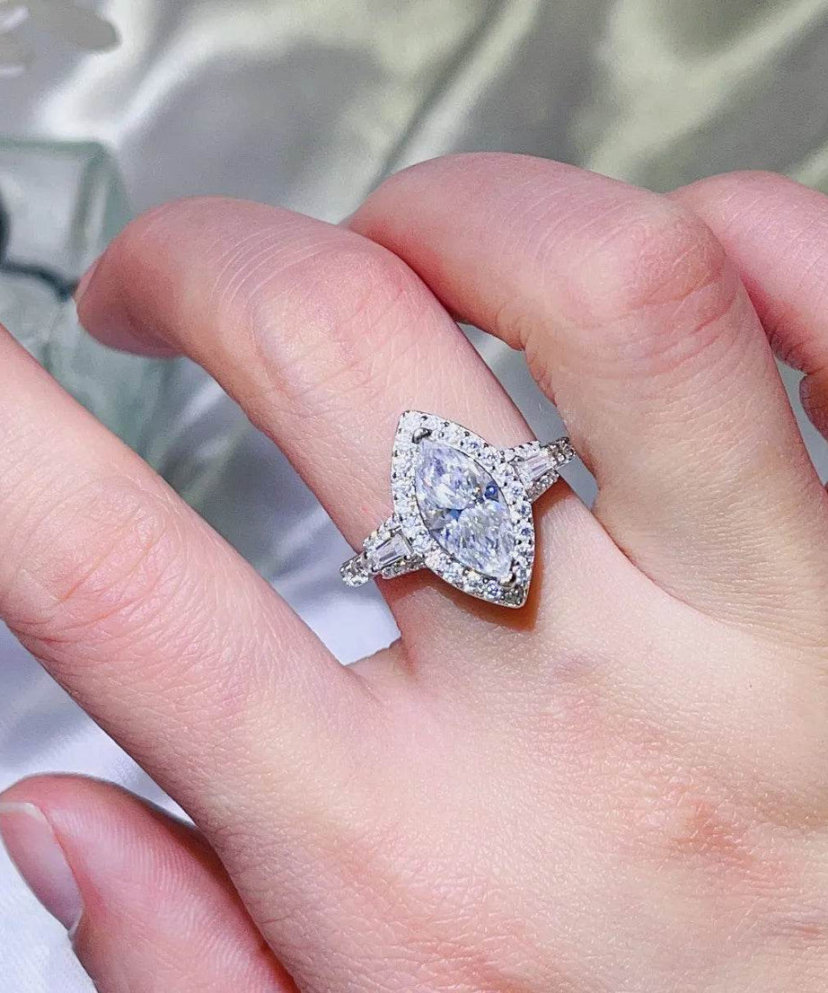 2 Carat Moissanite 925 Sterling Silver Ring - ELY VESSA LLC
