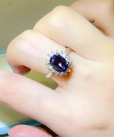 2 Carat 925 Sterling Silver Oval Moissanite Ring - ELY VESSA LLC