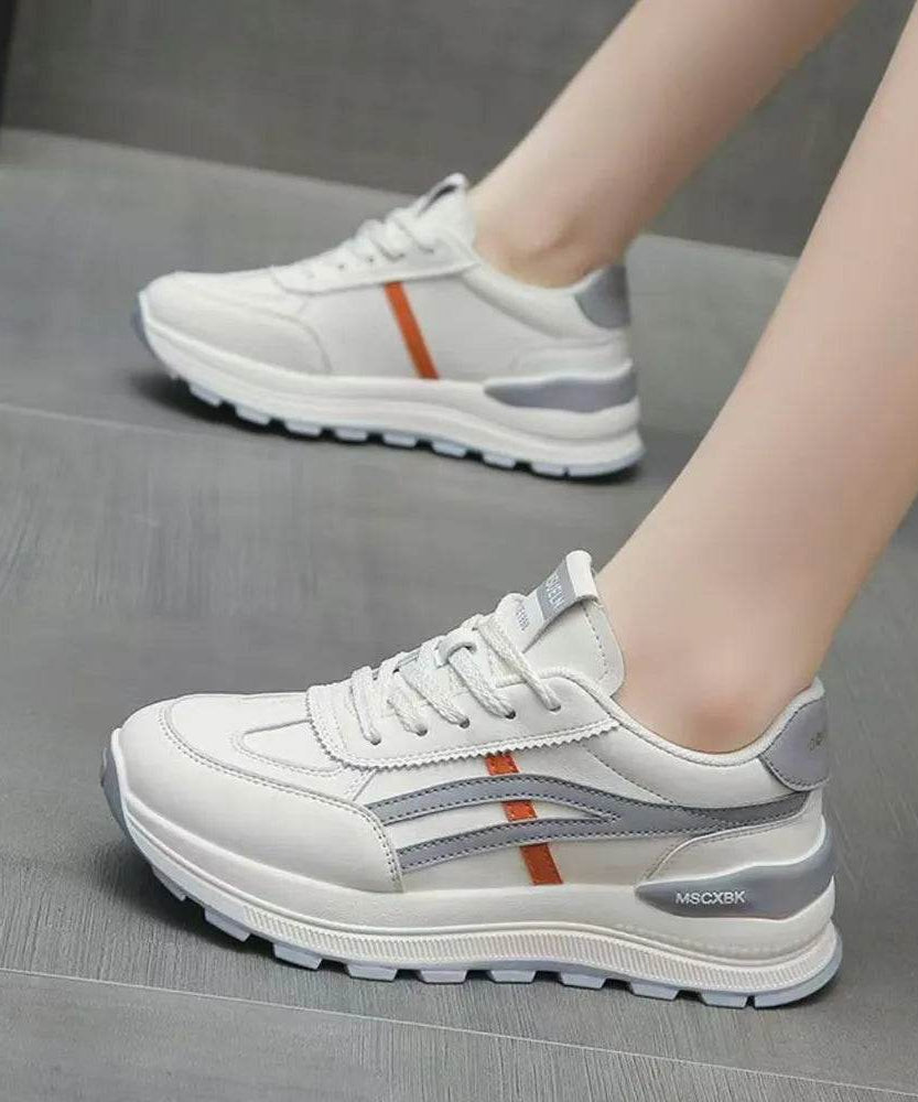 Round Toe Lace-Up Athletic - ELY VESSA LLC