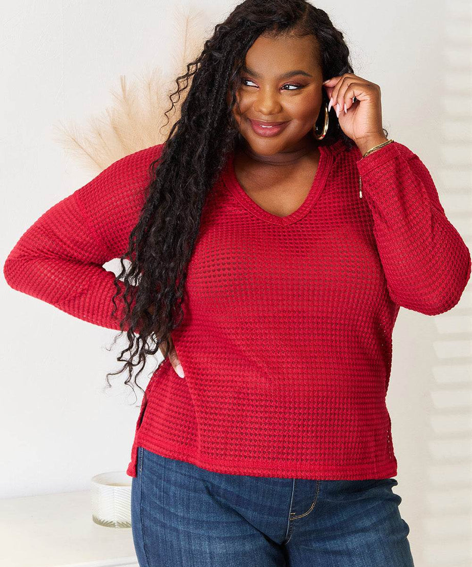 Culture Code Full Size Wide Notch Relax Top - ELY VESSA LLC