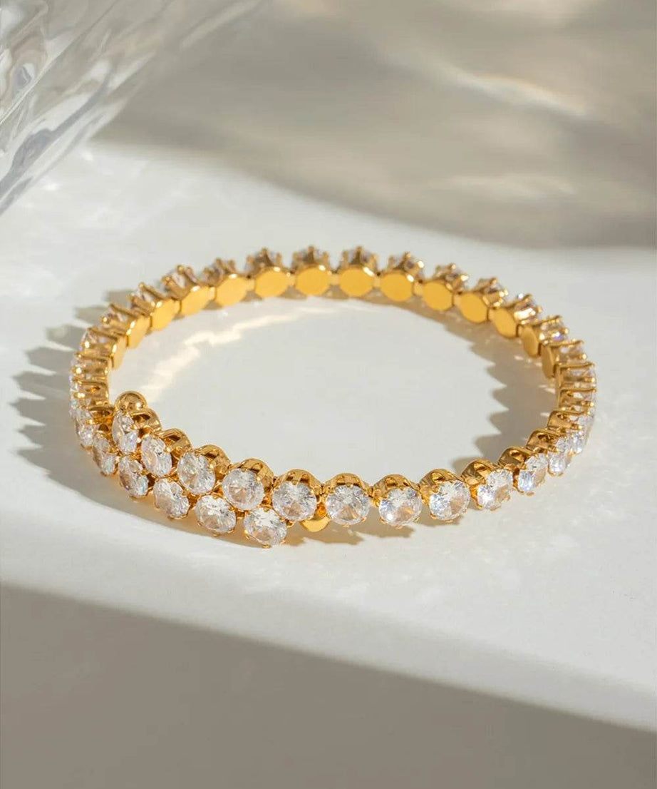 Stainless Steel Inlaid Zircon Bracelet - ELY VESSA LLC