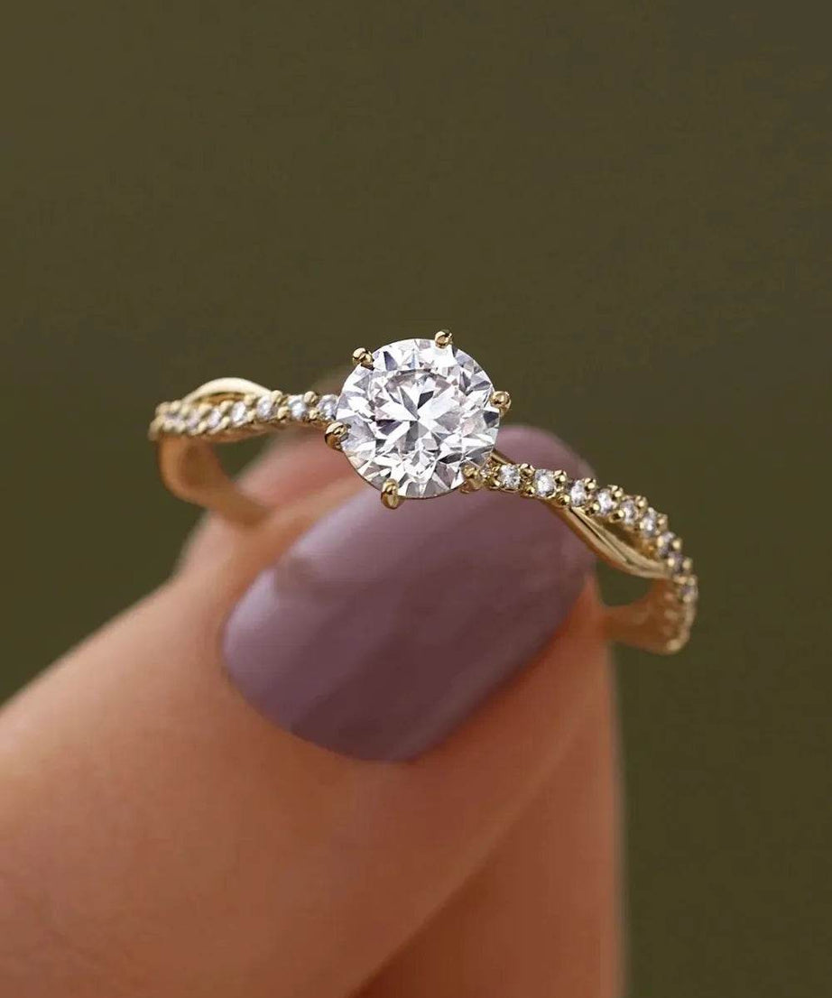 925 Sterling Silver Inlaid Zircon Ring - ELY VESSA LLC