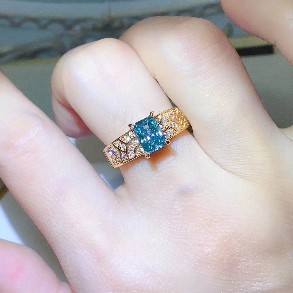 1 Carat Moissanite 925 Sterling Silver Ring - ELY VESSA LLC