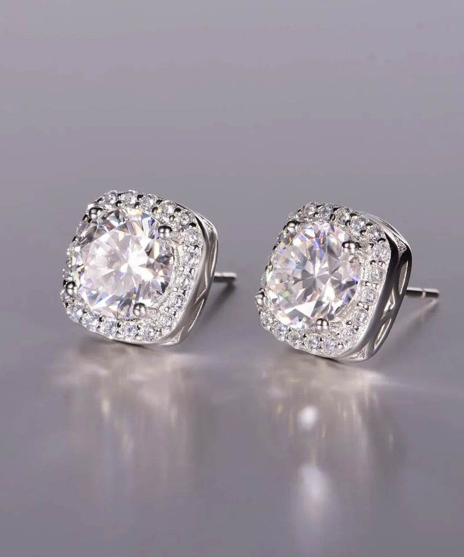 2.4 Carat Moissanite Stud Earrings - ELY VESSA LLC