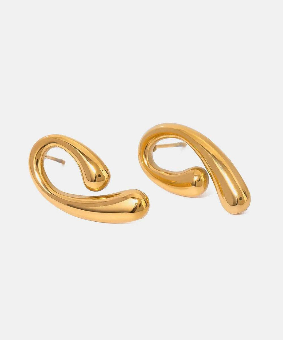 18K Gold-Plated Stainless Steel Geometric Shape Earrings - ELY VESSA LLC
