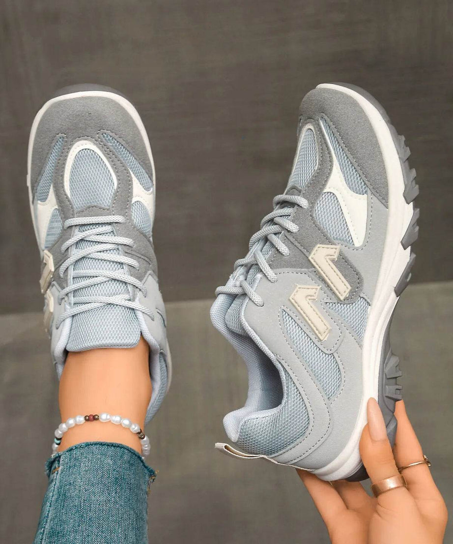 Contrast Lace Up Athletic - ELY VESSA LLC