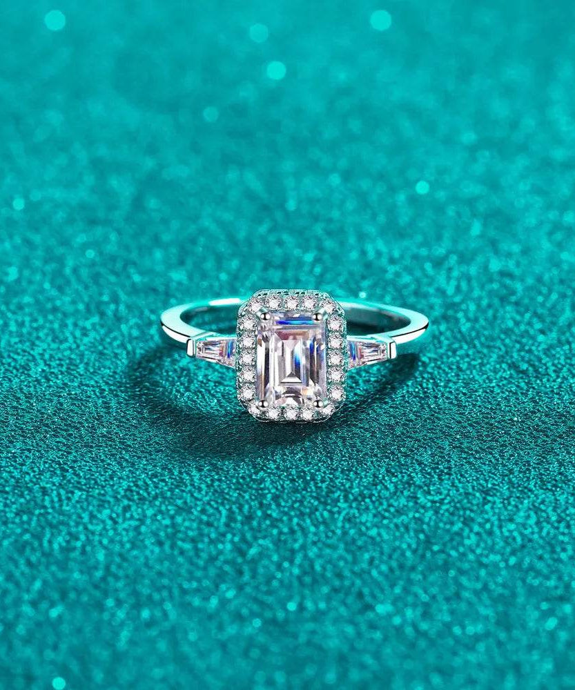 1 Carat Moissanite 925 Sterling Silver Ring - ELY VESSA LLC