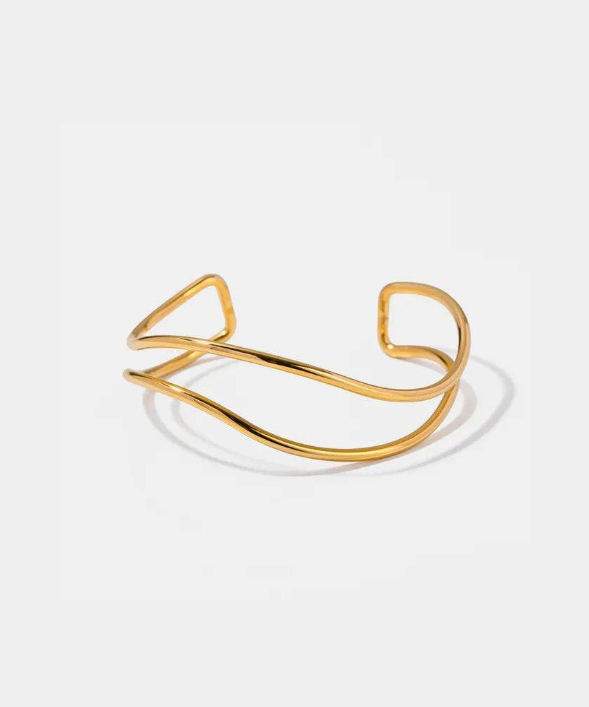 Minimalist Stainless Steel Cuff Bracelet - ELY VESSA LLC