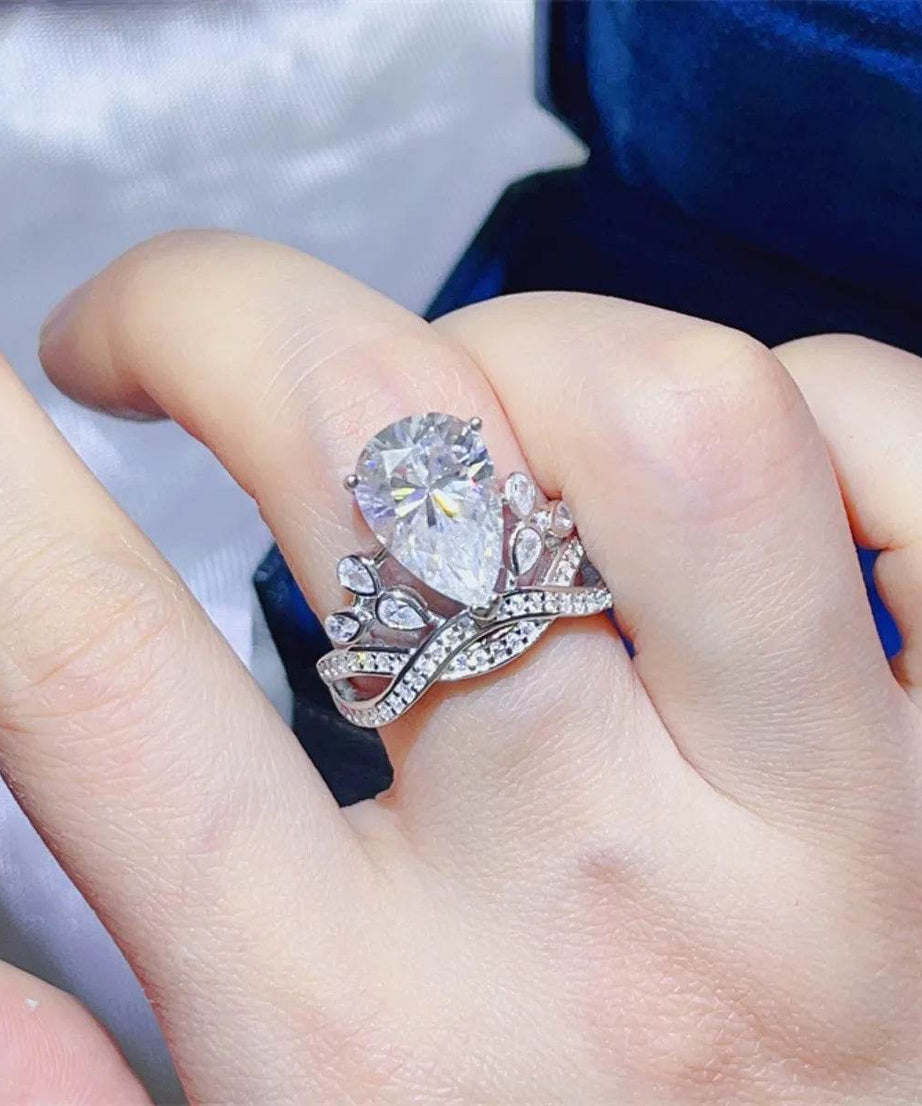 5 Carat Moissanite 925 Sterling Silver Ring - ELY VESSA LLC