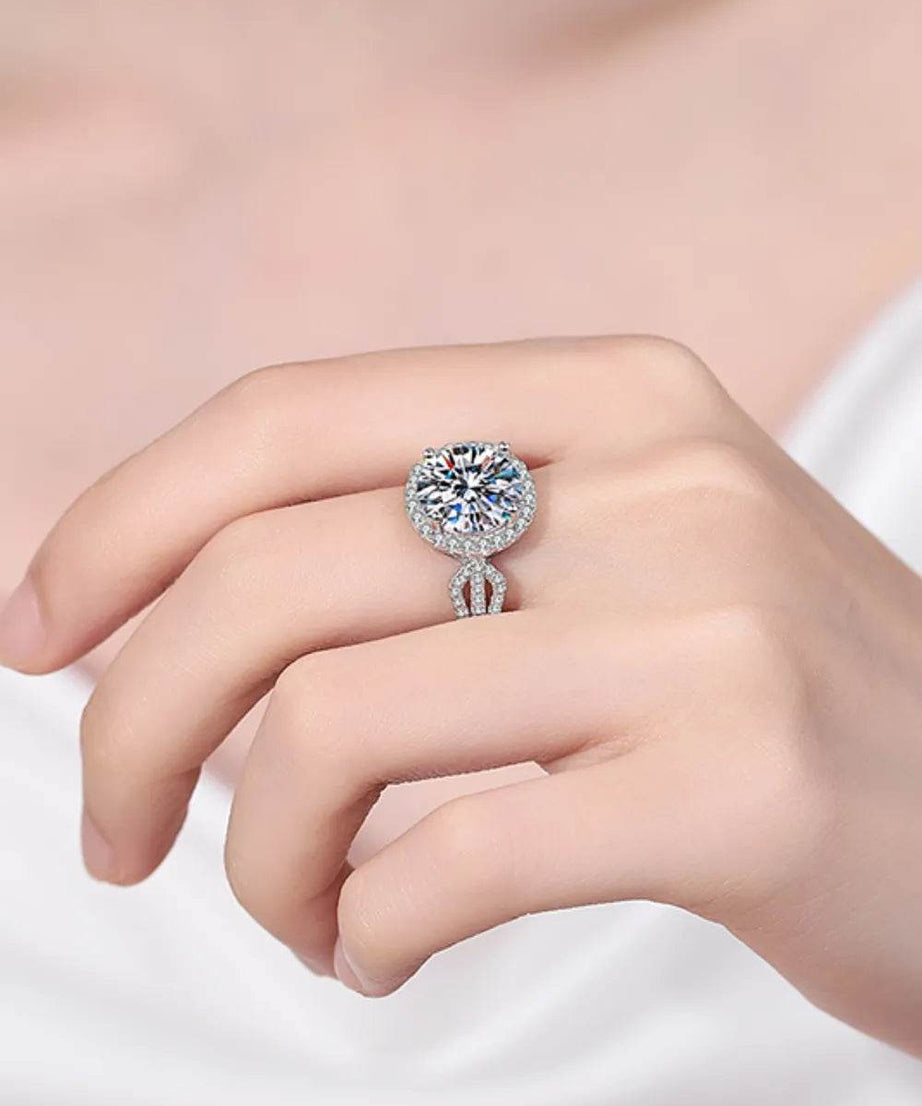 5 Carat Moissanite 925 Sterling Silver Ring - ELY VESSA LLC
