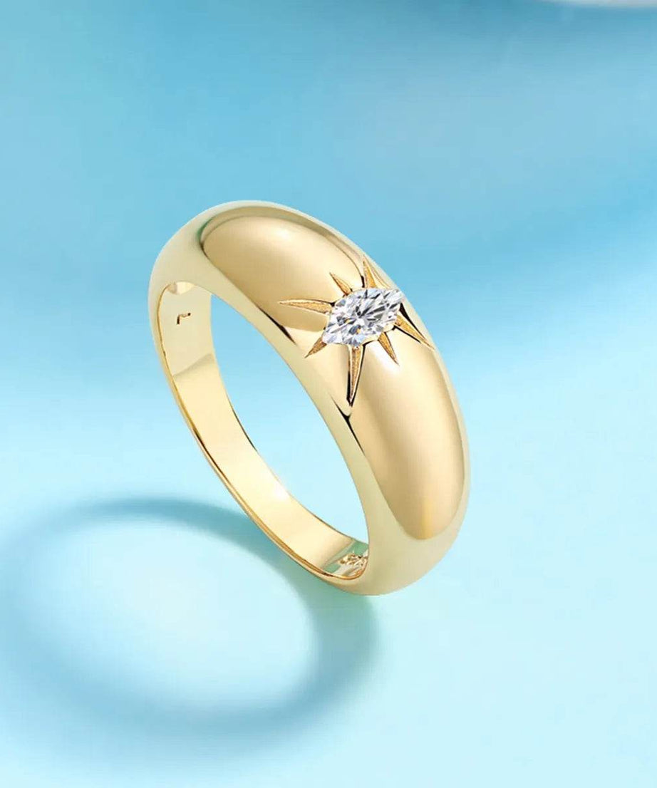 925 Sterling Silver Moissanite Ring - ELY VESSA LLC