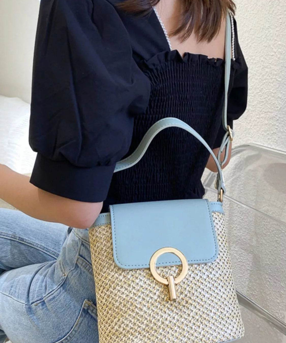 Woven Straw Crossbody Bag - ELY VESSA LLC