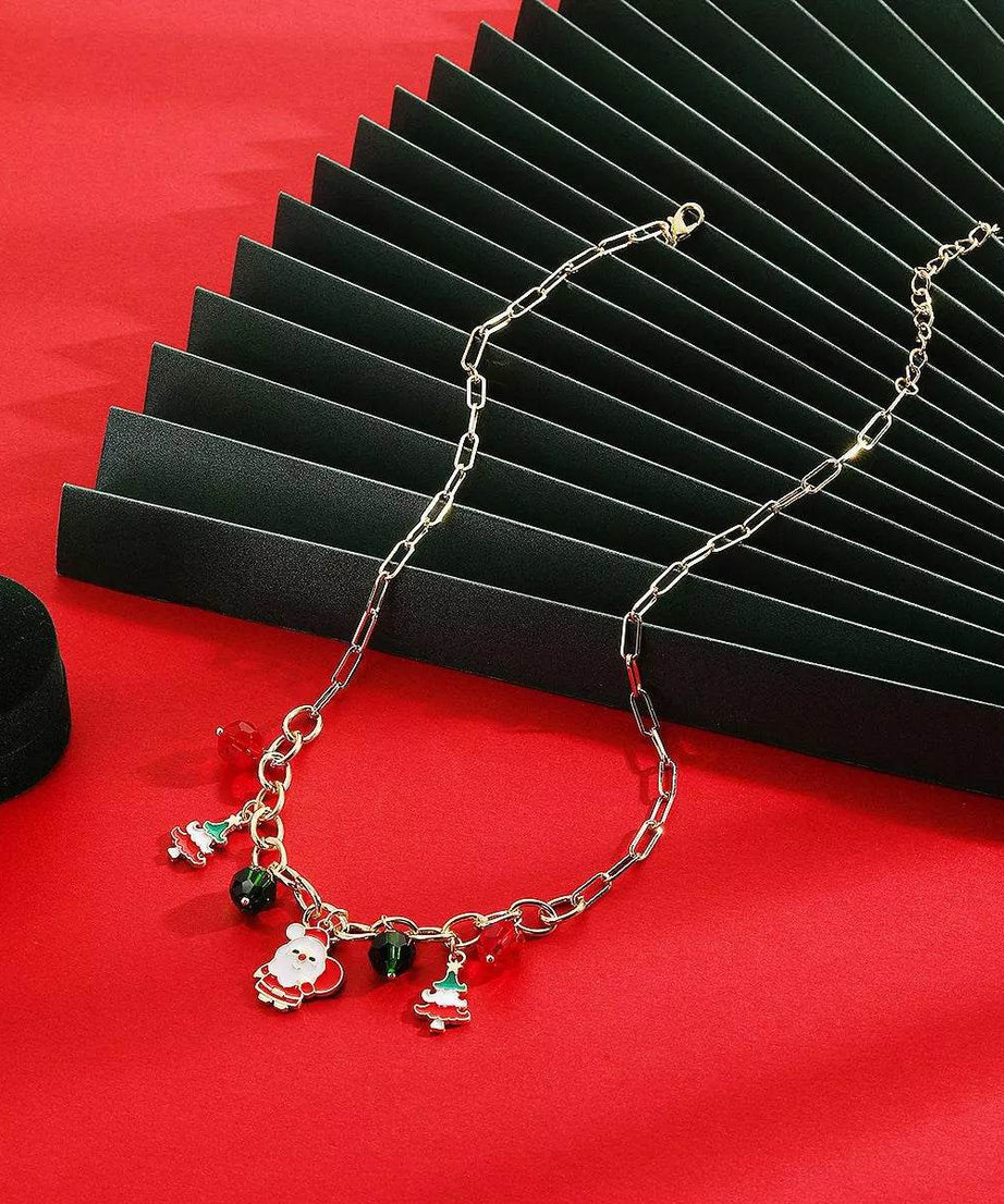 18K Gold-Plated Alloy Christmas Necklace - ELY VESSA LLC