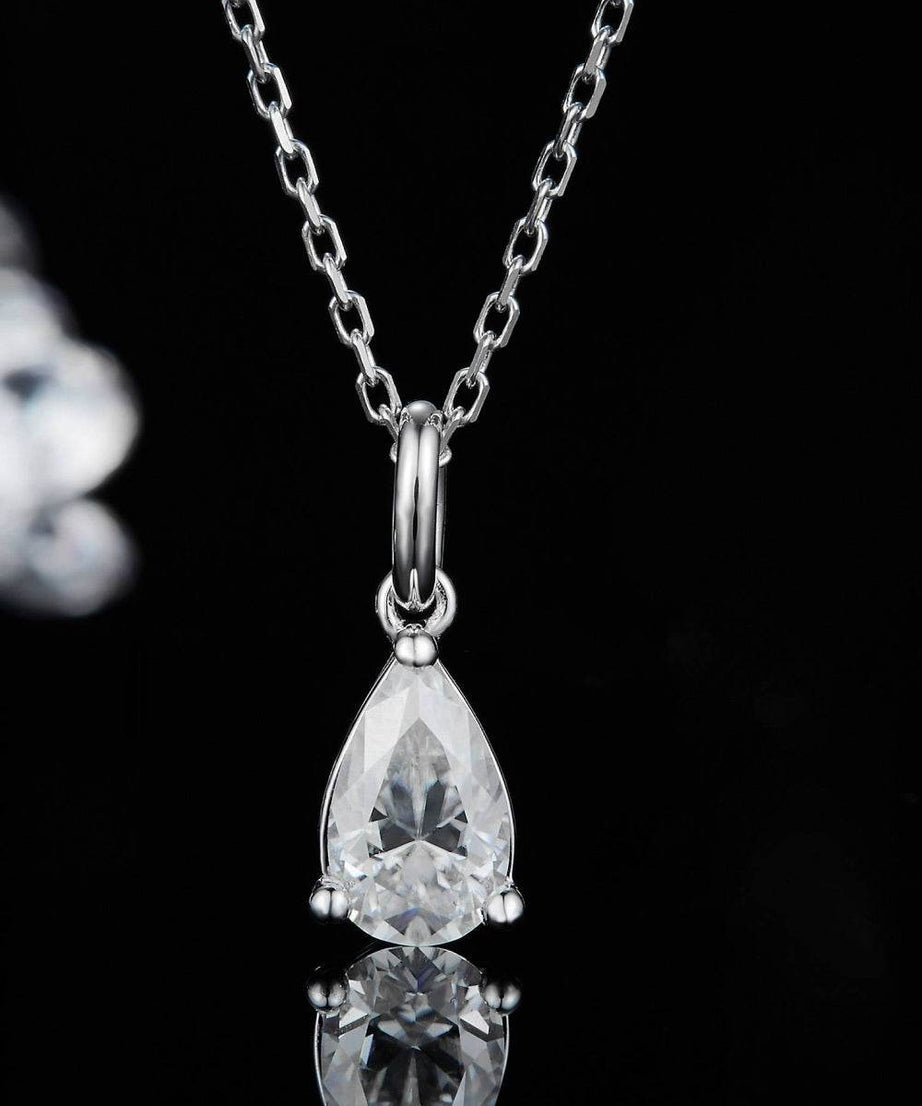 1 Carat Moissanite 925 Sterling Silver Necklace - ELY VESSA LLC