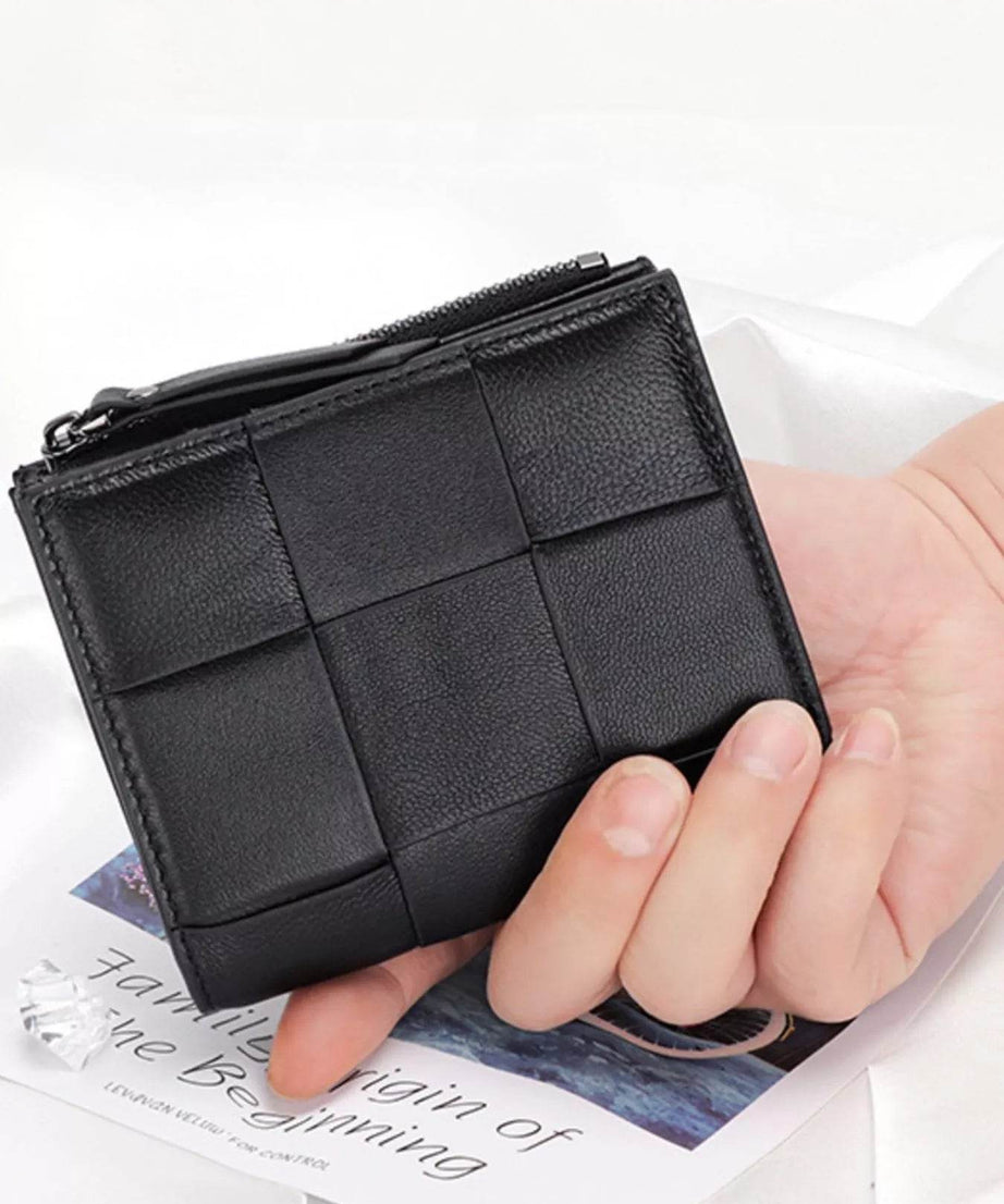 Woven Leather Card Case - ELY VESSA LLC